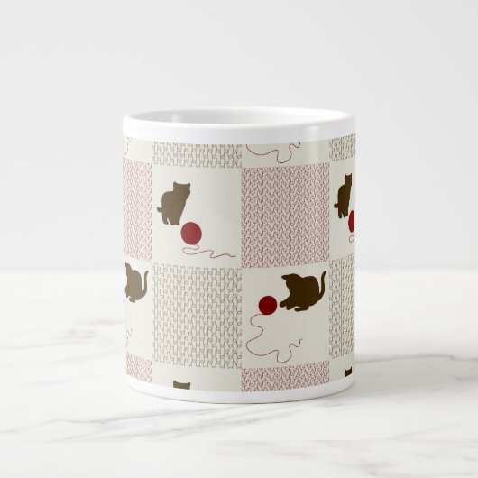 Kätzchen-Hintergründe Jumbo-Tasse (Vorderseite)