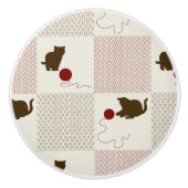 Kätzchen-Hintergründe Keramikknauf (Vorderseite)