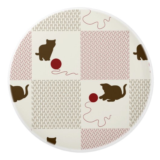 Kätzchen-Hintergründe Keramikknauf (Vorderseite)