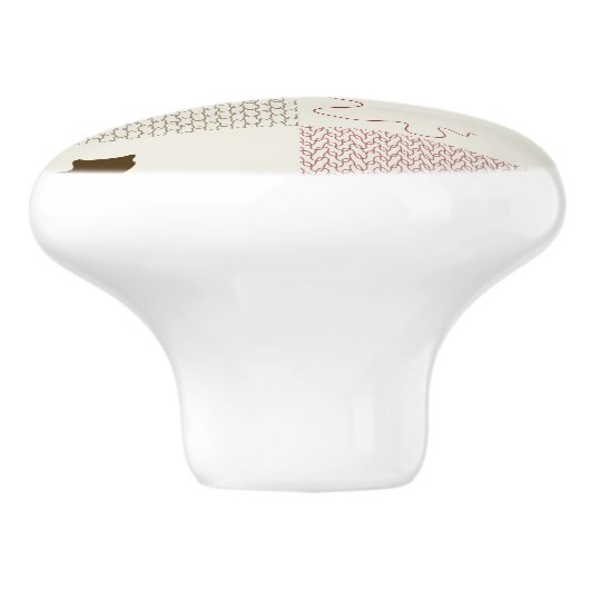 Kätzchen-Hintergründe Keramikknauf (Seitenansicht)