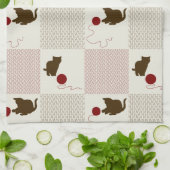 Kätzchen-Hintergründe Küchentuch (Gefaltet)