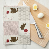 Kätzchen-Hintergründe Küchentuch (Viertel Falte)