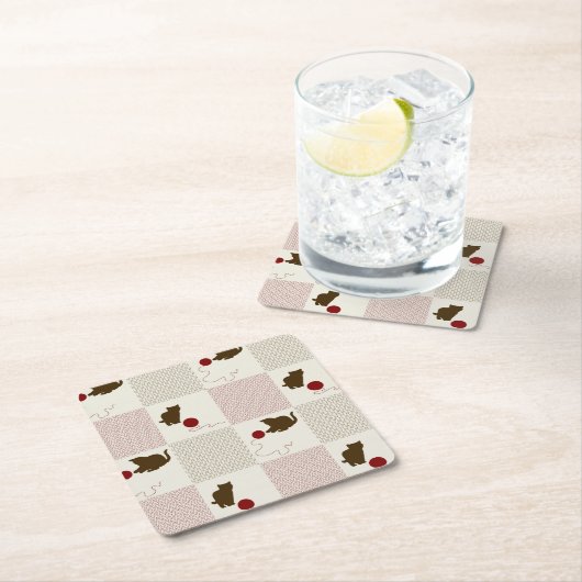 Kätzchen-Hintergründe Rechteckiger Pappuntersetzer (Vor Ort)