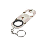 Kätzchen-Hintergründe Schlüsselanhänger Flaschenöffner (Rückseite Schrägansicht)