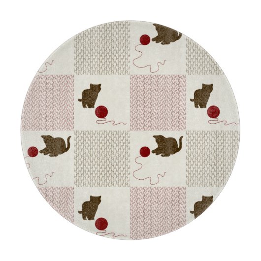 Kätzchen-Hintergründe Schneidebrett (Vorderseite)