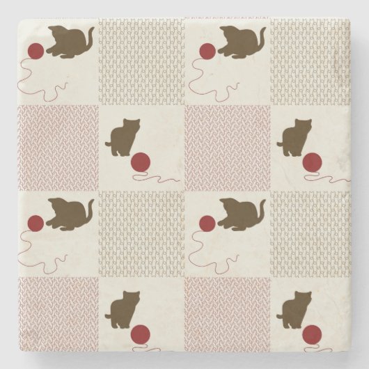 Kätzchen-Hintergründe Steinuntersetzer (Vorderseite)