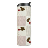 Kätzchen-Hintergründe Thermosbecher (Nach links gedreht)