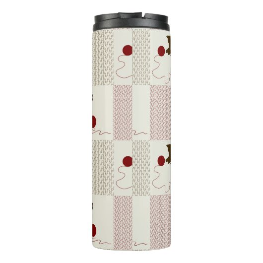 Kätzchen-Hintergründe Thermosbecher (Rückseite)