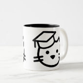 Kätzchen-Hochschullogo-Tasse Zweifarbige Tasse (VorderseiteRechts)