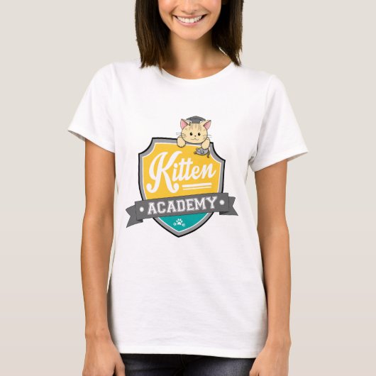 Kätzchen-HochschulWappen T-Shirt (Vorderseite)