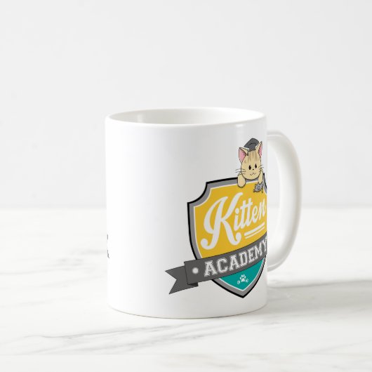 Kätzchen-HochschulWappen-Tasse Kaffeetasse (VorderseiteRechts)