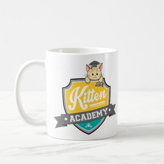 Kätzchen-HochschulWappen-Tasse Kaffeetasse (Links)