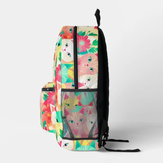 Kätzchen Huddle Pastel Gezeichnet Art Bedruckter Rucksack (Rechts)