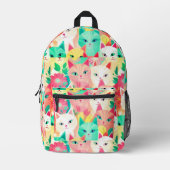 Kätzchen Huddle Pastel Gezeichnet Art Bedruckter Rucksack (Vorderseite)