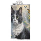 Kätzchen im Blumengarten Flachmann (Links)