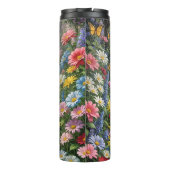 Kätzchen im Blumengarten Thermosbecher (Rückseite)