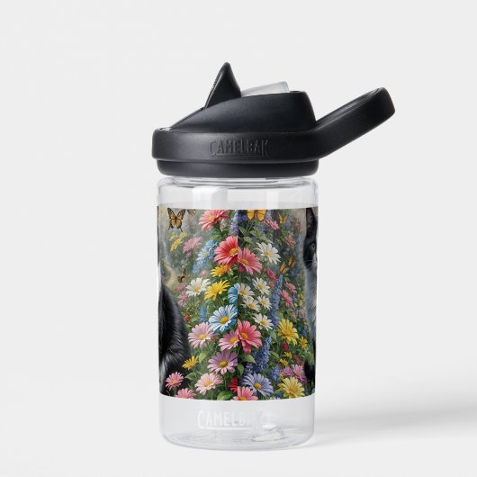 Kätzchen im Blumengarten Trinkflasche (Links)