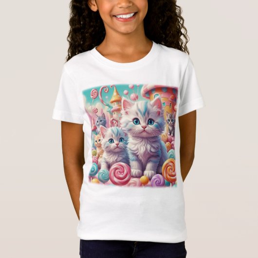 Kätzchen im Candy Land T - Shirt (Vorderseite)