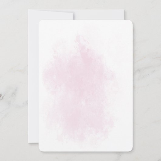 Kätzchen im Cup Pink Blume Kinderdusche Einladung (Rückseite)