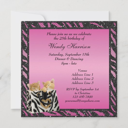 Kätzchen im einladung (Rückseite)