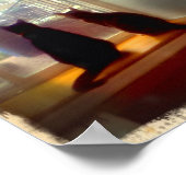 Kätzchen im Fensterrahmen Poster (Ecke)