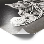 Kätzchen im Garn geknallt Fotodruck (Ecke)