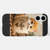 Kätzchen im Kaffeetassen-Anhänger Case-Mate iPhone Hülle (Rückseite (Horizontal))
