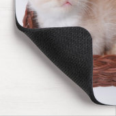 Kätzchen im Korb Mousepad (Ecke)