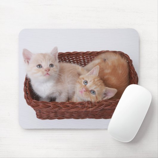 Kätzchen im Korb Mousepad (Mit Mouse)