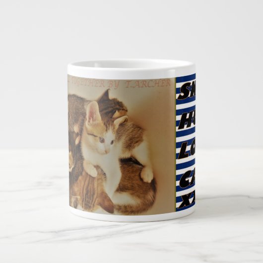 Kätzchen im Originalfoto Jumbo-Tasse (Vorderseite)