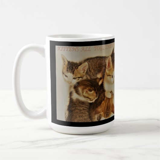 Kätzchen im Originalfoto Kaffeetasse (Links)
