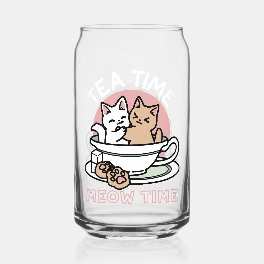 Kätzchen im Pokal knuddeln - Adorable Tea Time Dosenglas (Vorderseite)