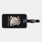 Kätzchen im Pokal knuddeln - Adorable Tea Time Gepäckanhänger (Rückseite horizontal)