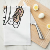 Kätzchen im Pokal knuddeln - Adorable Tea Time Geschirrtuch (Viertel Falte)