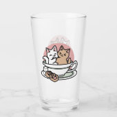 Kätzchen im Pokal knuddeln - Adorable Tea Time Glas (Rückseite)