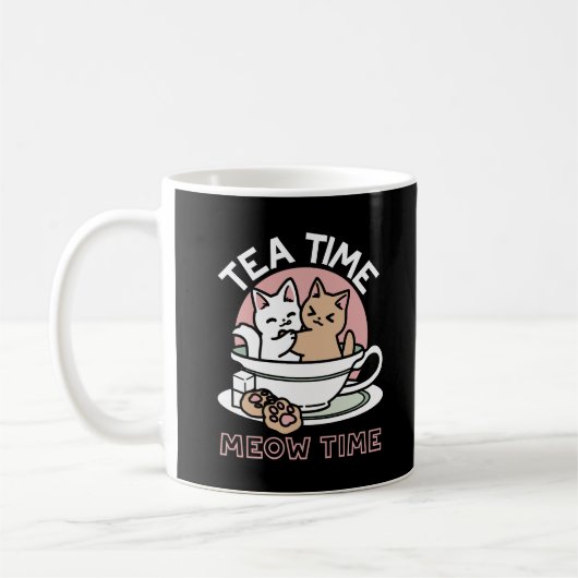 Kätzchen im Pokal knuddeln - Adorable Tea Time Kaffeetasse (Links)