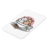 Kätzchen im Pokal knuddeln - Adorable Tea Time Magnet (Linke Seite)