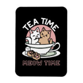 Kätzchen im Pokal knuddeln - Adorable Tea Time Magnet (Vertikal)