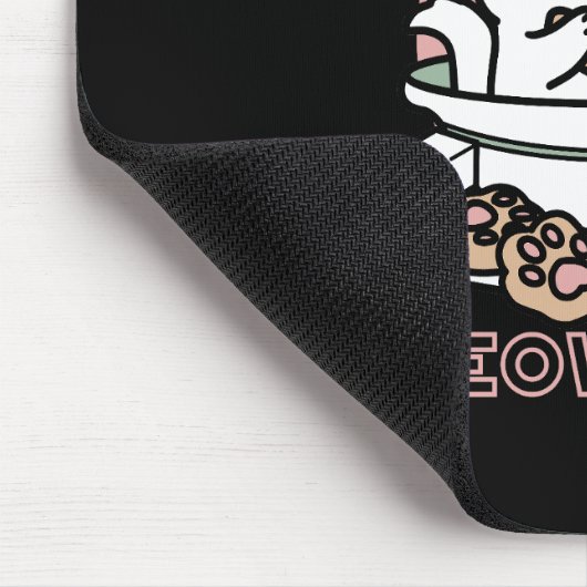 Kätzchen im Pokal knuddeln - Adorable Tea Time Mousepad (Ecke)