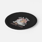 Kätzchen im Pokal knuddeln - Adorable Tea Time Pappteller (Schrägansicht)