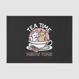 Kätzchen im Pokal knuddeln - Adorable Tea Time Seidenpapier