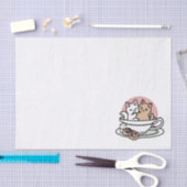 Kätzchen im Pokal knuddeln - Adorable Tea Time Seidenpapier (Handwerk)