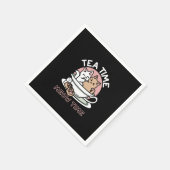 Kätzchen im Pokal knuddeln - Adorable Tea Time Serviette (Ecke)