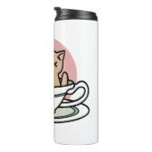 Kätzchen im Pokal knuddeln - Adorable Tea Time Thermosbecher (Nach rechts gedreht)
