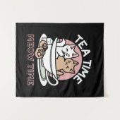 Kätzchen im Pokal knuddeln - Adorable Tea Time Wandteppich (Vorderseite (Horizontal))