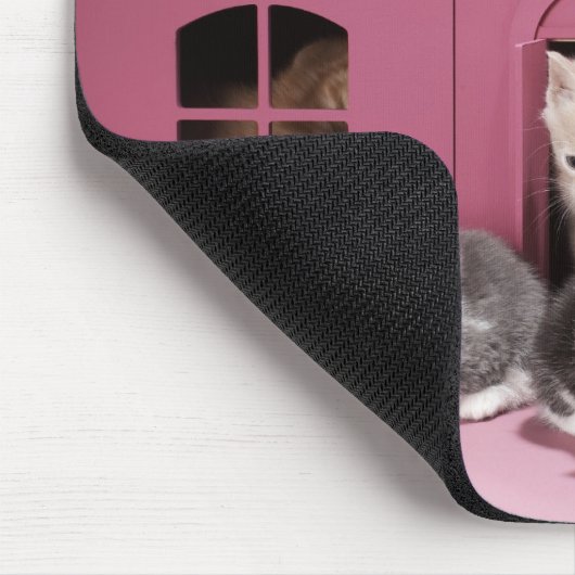 Kätzchen im Puppenhaus Mousepad (Ecke)