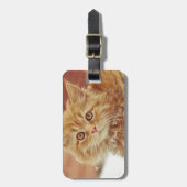 Kätzchen im Schnee Gepäckanhänger (Vorderseite vertikal)