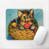 Kätzchen im Strickkorb Mousepad (Mit Mouse)