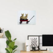 Kätzchen im Wagen Poster (Heimbüro)