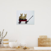 Kätzchen im Wagen Poster (Küche)